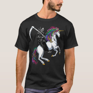 The Grim Reaper Riding a Unicorn  T-Shirt