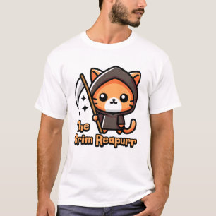 The Grim Reapurr! Cute Grim Reaper Cat Pun T-Shirt