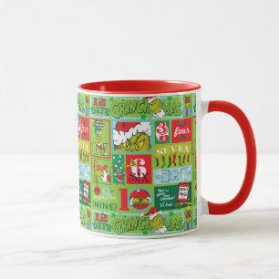 The Grinch   12 Days of Grinchmas Pattern Mug