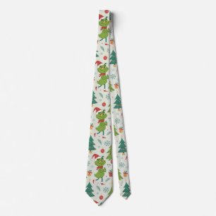 The Grinch Christmas Cute Patterns Tie