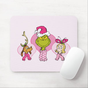 The Grinch Crew in Pink Valentine's Portrait Mouse Pad