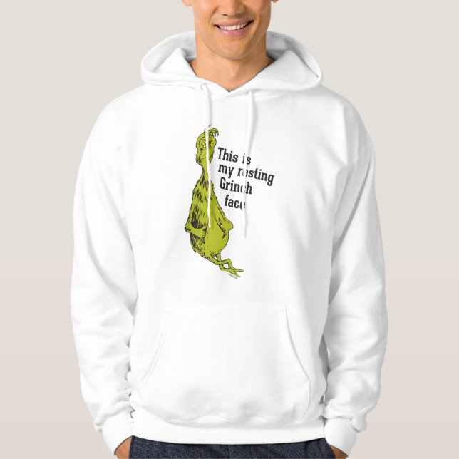The Grinch | Funny Resting Grinch Face Hoodie (Front)