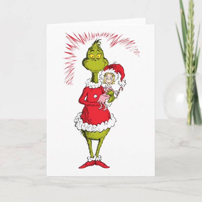 The Grinch Holds Cindy Lou Who Card (Front)
