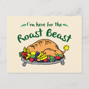 The Grinch   I'm Here for the Roast Beast Postcard