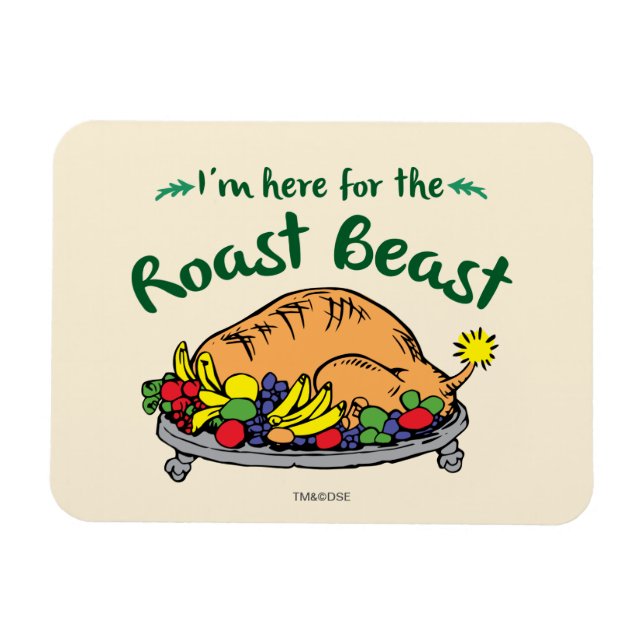 The Grinch | I'm Here for the Roast Beast Quote Magnet (Horizontal)