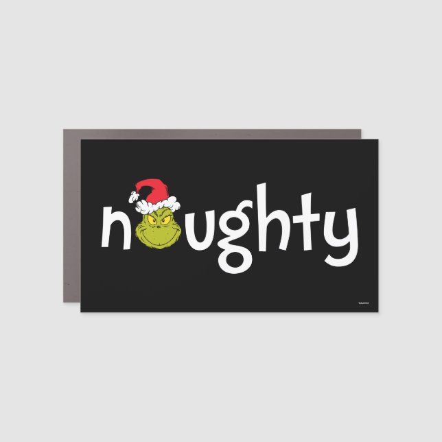 The Grinch is Naughty Car Magnet (Front)