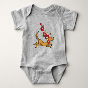 The Grinch   Max Christmas Pointsettia Baby Bodysuit