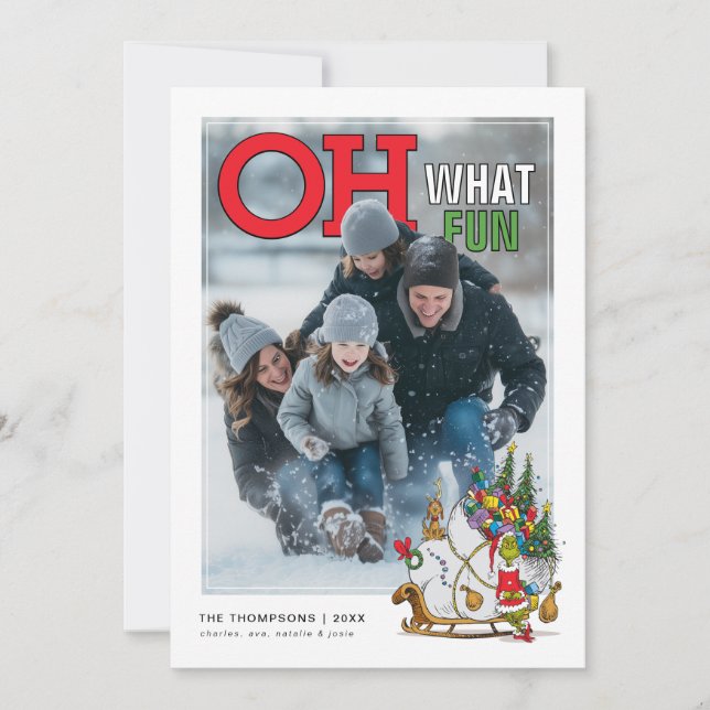 The Grinch & Max Personalized Photo Holiday Card (Front)