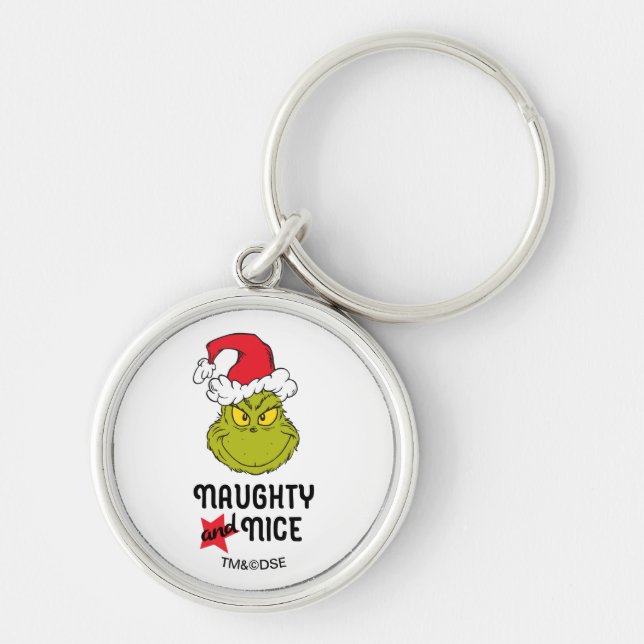 The Grinch | Naughty and Nice Key Ring (Front)
