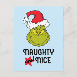 The Grinch Naughty and Nice Postcard
