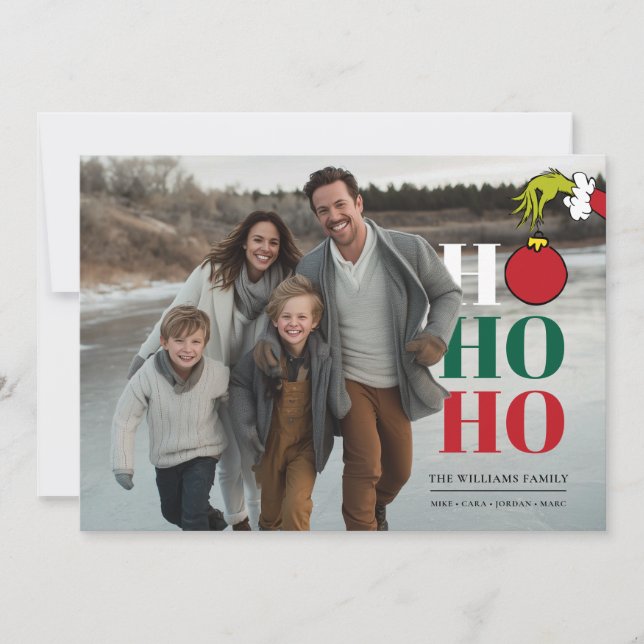 The Grinch Personalized Photo Holiday Card (Front)