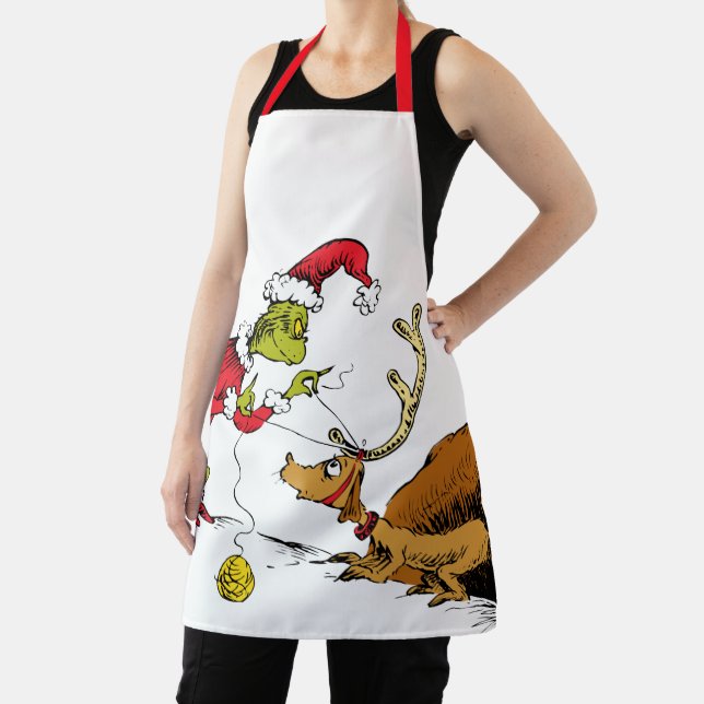 The Grinch Prepares Max the Reindeer Apron (Insitu)
