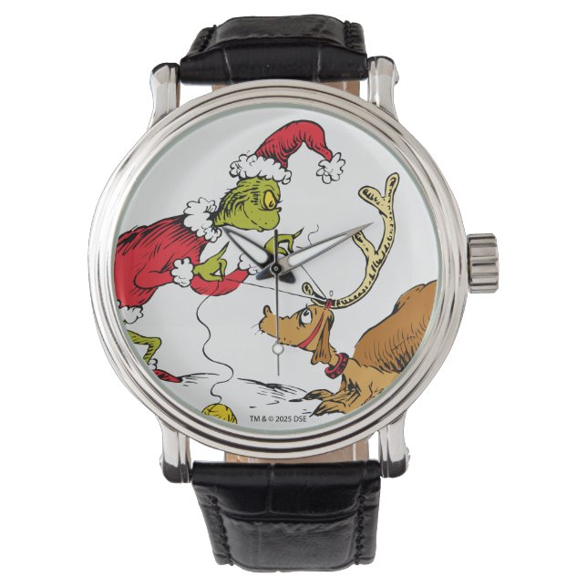 The Grinch Prepares Max the Reindeer Watch (Front)