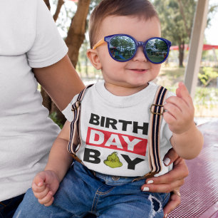 The Grinch Snowflake Birthday Boy Baby T-Shirt