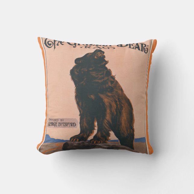 The Grizzly Bear Rag Cushion (Front)