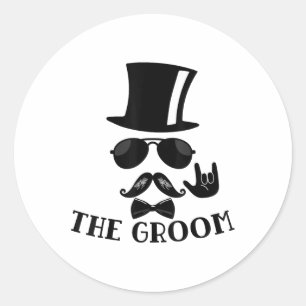 The Groom Bachelor Party Groomsmen Gifts _1 Classic Round Sticker