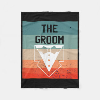 The Groom Bachelor Party Shirts For Men Groomsmen  Fleece Blanket