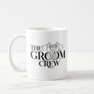 The Groom Crew   Elegant Tuxedo Wedding Party Coffee Mug