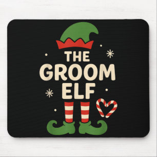 The Groom Elf Christmas Xmas Funny Marriage Mouse Pad