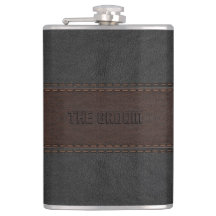 The Groom Masculine Brown & Black Leather Texture