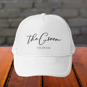 The Groom Personalised Chic Minimalist Wedding Trucker Hat
