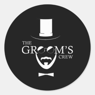 The Groom´s Crew Wedding  Classic Round Sticker