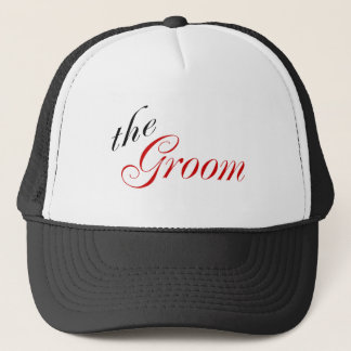 The Groom (Script Red) Trucker Hat