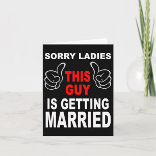 The Groom Squad Bachelor Party Wedding Sorry Getti Card