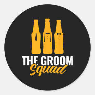 The Groom Squad Sungles Wedding Bachelor Party Gro Classic Round Sticker