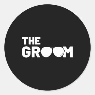The Groom Squat Bachelor Supplies Party Wedding 1 Classic Round Sticker