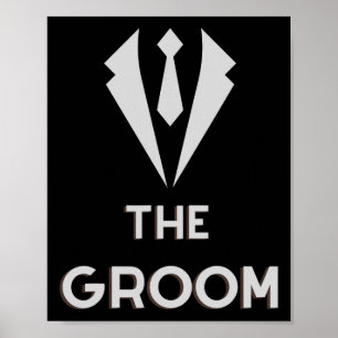 The Groom Squat Bachelor Supplies Party Wedding  Poster