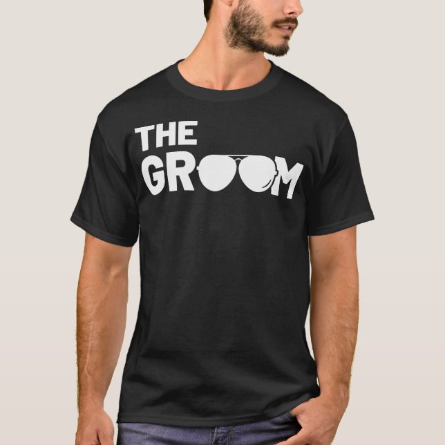 The Groom Squat Bachelor Supplies Party Wedding T-Shirt (Front)