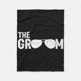The Groom Sungles Bridal Shower Wedding Bachelor P Fleece Blanket