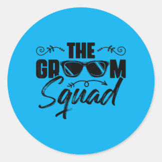 The Groom Team Sungles Wedding Bachelor Party Classic Round Sticker