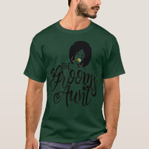 The Groom's Aunt  Black Bride Wedding Bridal Aunti T-Shirt