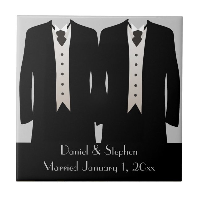 The Grooms Ceramic Tile (Front)