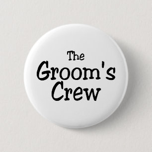 The Grooms Crew 6 Cm Round Badge