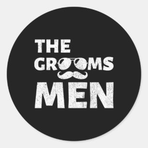 The Groomsmen Bachelor Party Stag Groomsmen Weddin Classic Round Sticker