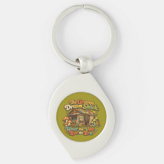 The Groovy Dream Shack Metal Swirl Keychain