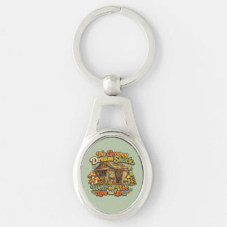 The Groovy Dream Shack Twisted Oval Keychain