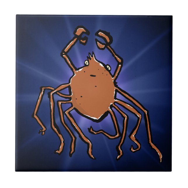 the groovy sea spider ceramic tile (Front)