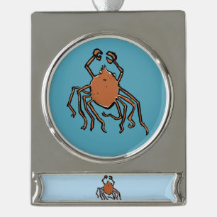 the groovy sea spider silver plated banner ornament
