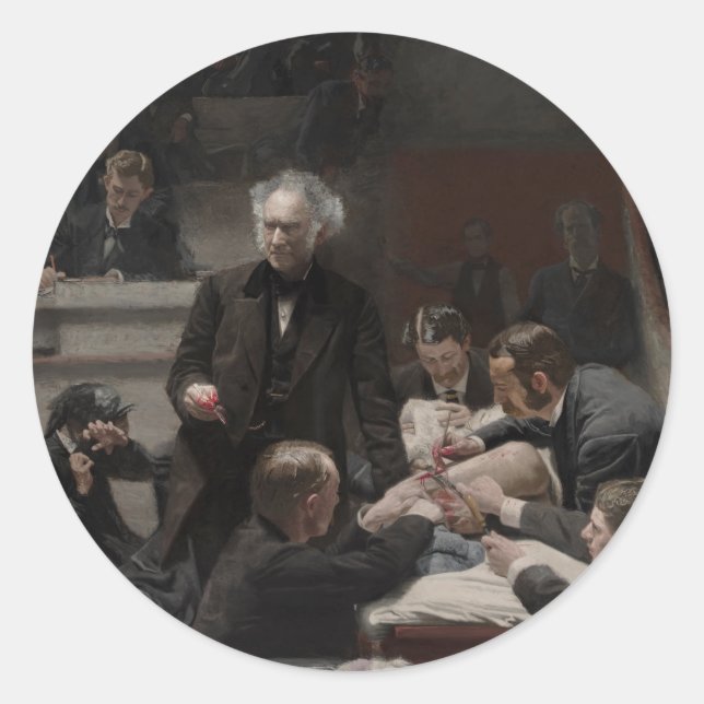 The Gross Clinic by Thomas Eakins Classic Round Sticker (Front)