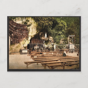 The grotto of Notre Dame, Lourdes, Pyrenees, Franc Postcard