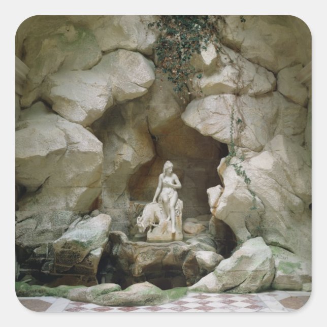 The Grotto of the Laiterie de la Reine Square Sticker (Front)