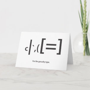 the grouchy type holiday card