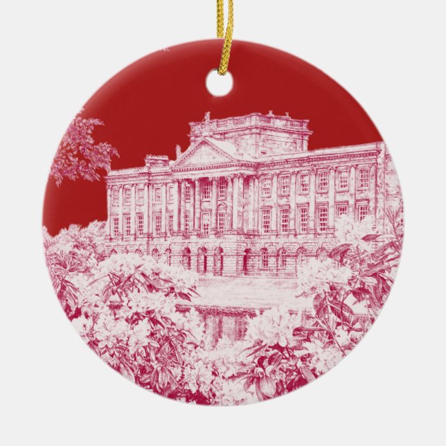 The Grounds at Pemberley (Red) - Ceramic Ornament (Front)
