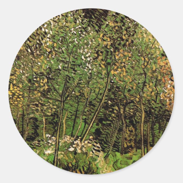 The Grove by Vincent van Gogh Classic Round Sticker (Front)