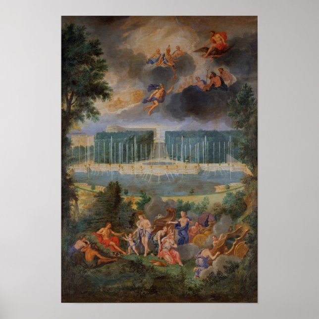 The Groves of Versailles. View of pool of Neptune Poster (Front)