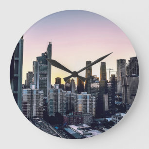 THE GROWING CITY LARGE CLOCK